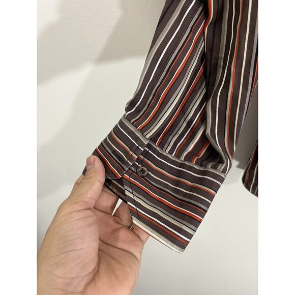 Etro Milano Stripe Button Down Dress Shirt 40 Quiet Luxury Old Money Preppy Club - Picture 7 of 14